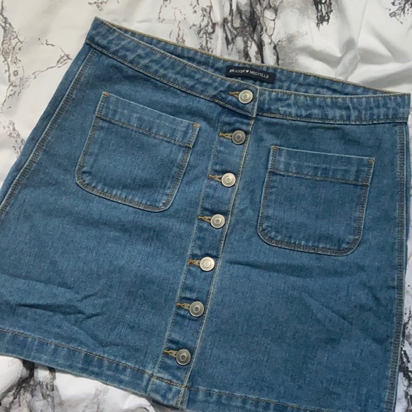 Brandy Melville Jean Skirt - Picture 2 of 4